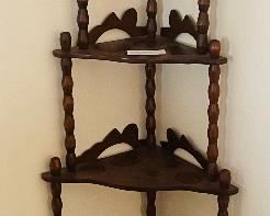 $70 
Corner wood shelve light weight 21Wx12Dx59H
