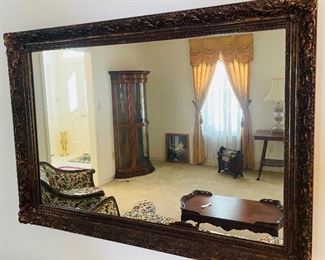 $90 
Wood copper gilded mirror 49Wx34H