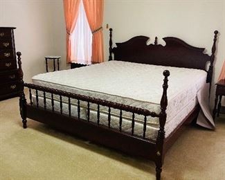 $375 
Mahogany king size bed solid wood - clean mattress