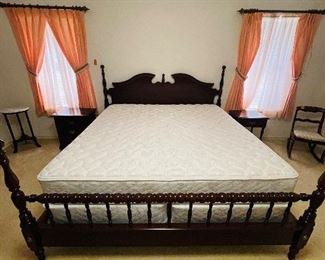 $375 
Mahogany king size bed solid wood - clean mattress