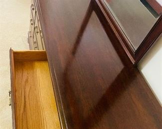 $295 
Mahogany dresser 60x19x31 & mirror 29x50 solid wood&nbsp;