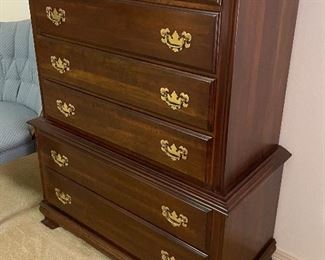 $245 
Mahogany tall chest 38 1/2x18x51 solid wood&nbsp;