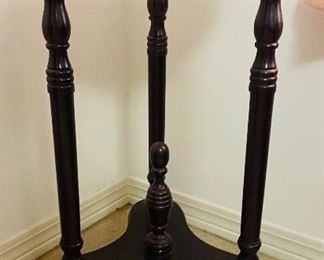 $50 
Marble stand on wood base round 13 1/2W x 47T