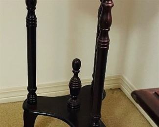 $50 
Marble stand on wood base round 13 1/2W x 47T