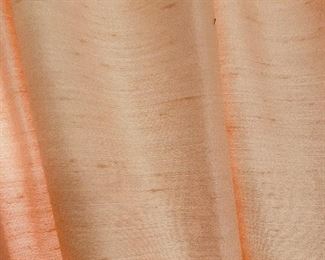 $200 
Salmon pink set of 3 windows curtains fo 36W w/faux wood rods