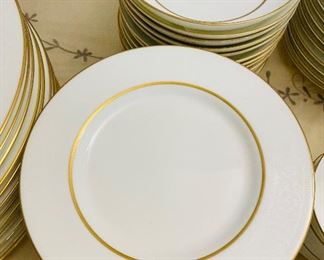 $150 
Mikasa bone china set with gold trim