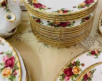$295 
Royal Albert old Country Roses China set