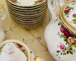 $295 
Royal Albert old Country Roses China set