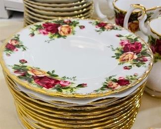 $295 
Royal Albert old Country Roses China set