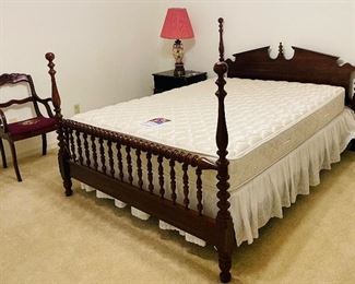 $295 
Queen spool bed 63x44x50 tall with mattress&nbsp;
