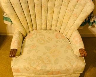 $95 
Scalloped back armchair 35Wx 26D x 34H