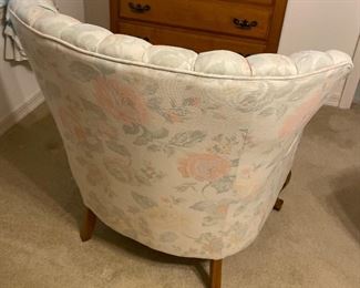 $95 
Scalloped back armchair 35Wx 26D x 34H