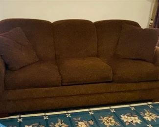 $250 
Lazy boy sofa brown velours 86x34