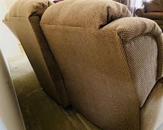 $150 
Tan double manual  recliner sofa&nbsp;
