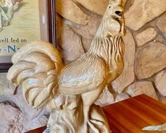 Large ceramic rooster