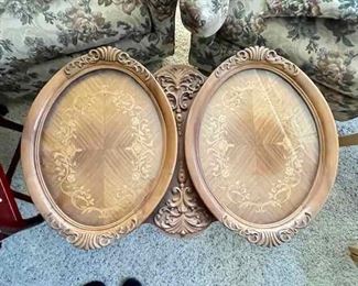 Vintage double top carved coffee/tea table