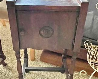 vintage smoking table cabinet