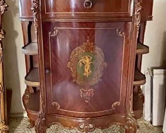 vintage hall console cabinet