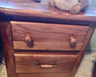 vintage oak night stand