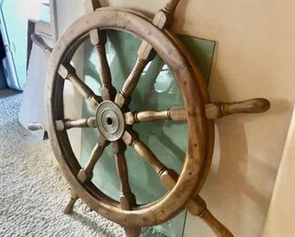 vintage ship wheel