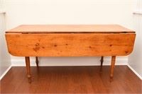 Lot #19 Early American Drop Leaf Dining Room Table 