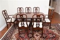 Lot #28 Dining Room Table w/ Six chairs