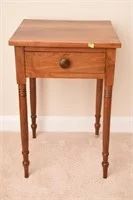 Lot 55 Early American One Drawer Side Table