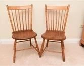 Lot 57 Pair of Early Wooden Chairs