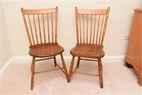 Lot 57 Pair of Early Wooden Chairs