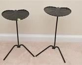 Lot 80 Matching Metal Leaf Plant Stands