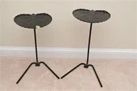 Lot 80 Matching Metal Leaf Plant Stands