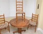 Lot 93 Oak Breakfast Table with four chairs