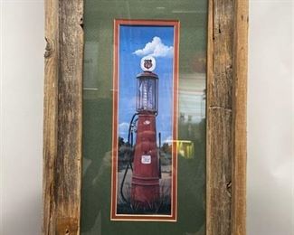 Phillips 66 Wall Decor - rustic wooden frame