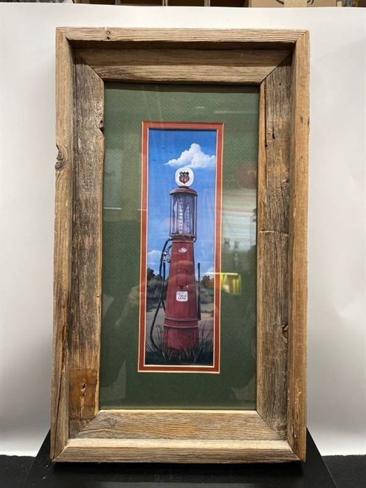 Phillips 66 Wall Decor - rustic wooden frame