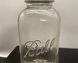 Vintage Square 1/2 gallon Ball Perfect Mason Jar w Zinc Lid