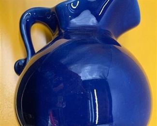 Cobalt Blue Ceramic Pitcher