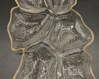 Vintage Gilded Divided Serving Tray