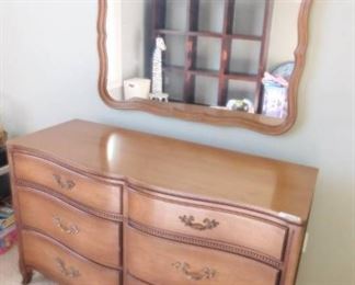 Six Drawer Dresser w/ Framed Mirror