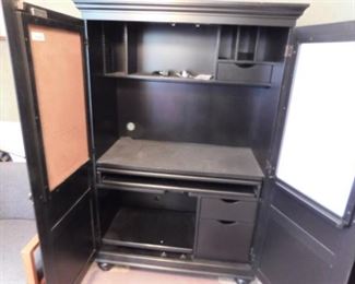 Black Computer Armoire