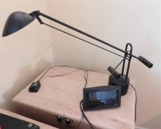 Metal Adjustable Table Lamp & RCA  Am/Fm Alarm Clock