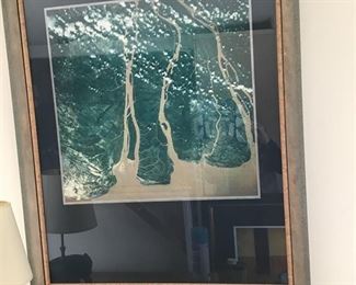 FRamed Aerial Photograph of Mekong Delta taken from book entitled "Orbit" by National Geographic society