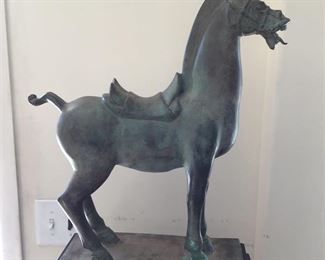 Chinese Tang  Horse on Pedestal Column