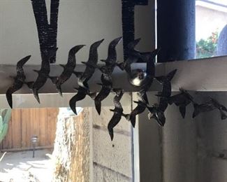 Birds in Flight Silver Mid-Century Decor