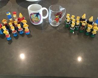 THe Simpsons:  Porcelain Mug, Glass Mug and Chess Pieces