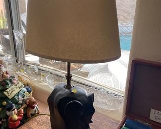 Mid-Century Stylized Elephant Lamp