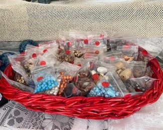 Beads.Beads and More Beads  for crafters. All sizes shapes and materials