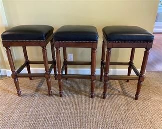 $380. Frontgate bar height stools Each stool is 17" sq. x 30"h.