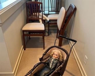 Decorative arts and card table set for sale during in-person shopping Friday and Saturday.