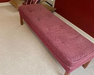 $90.  Upholstered bench. 60"w x 19"d x 17"h