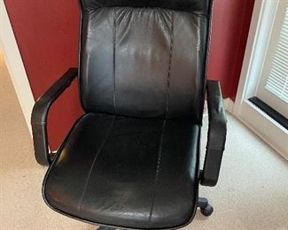 $60. Skan Works leather desk chair.